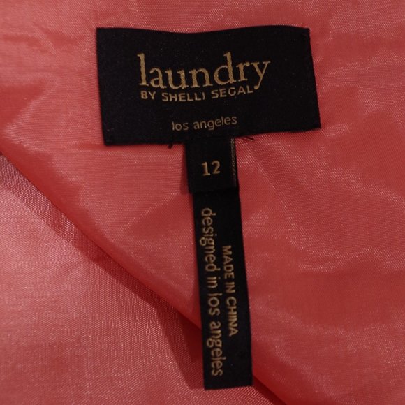 Laundry by Shelli Segal Coral Strapless Cocktail Dress- Sz. 12 - Picture 9 of 11